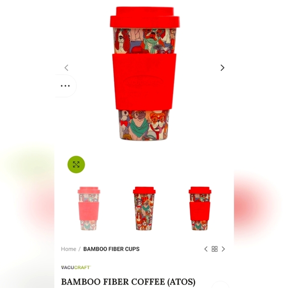 VacuCraft Bamboo Silicone Tea and Coffee Cup - Picture 4 of 15